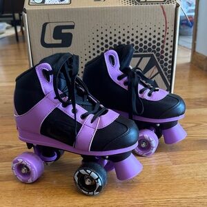 Adjustable Crazy Skates Purple and Black Kids Roller Skates 12-2 small